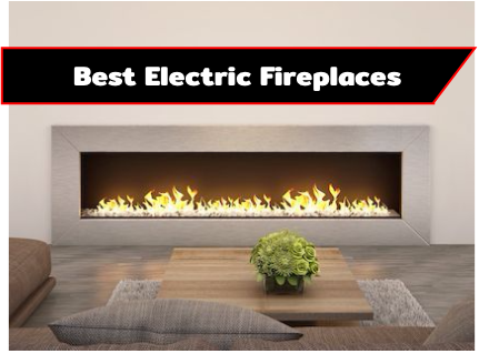 An image of an electric fireplace in a living room.