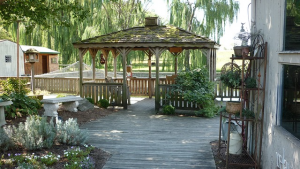 Gazebo posts.