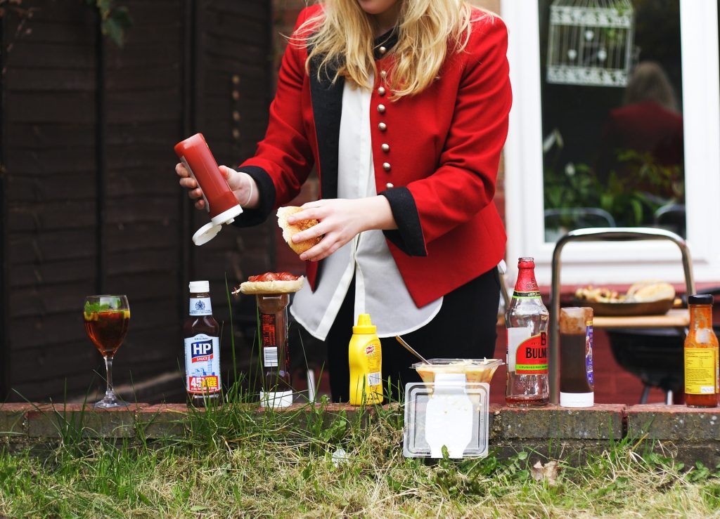 Woman preparing food.